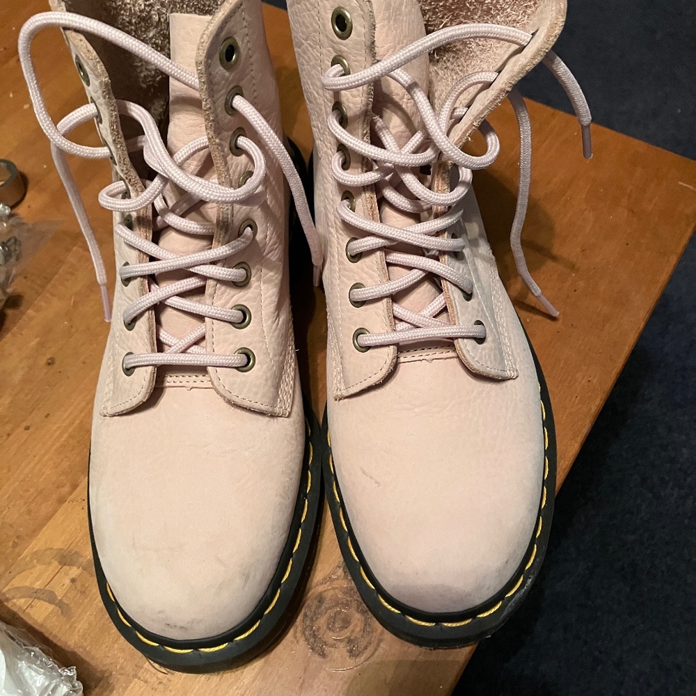 Dr Martens 1460 nubek leather pink boots
